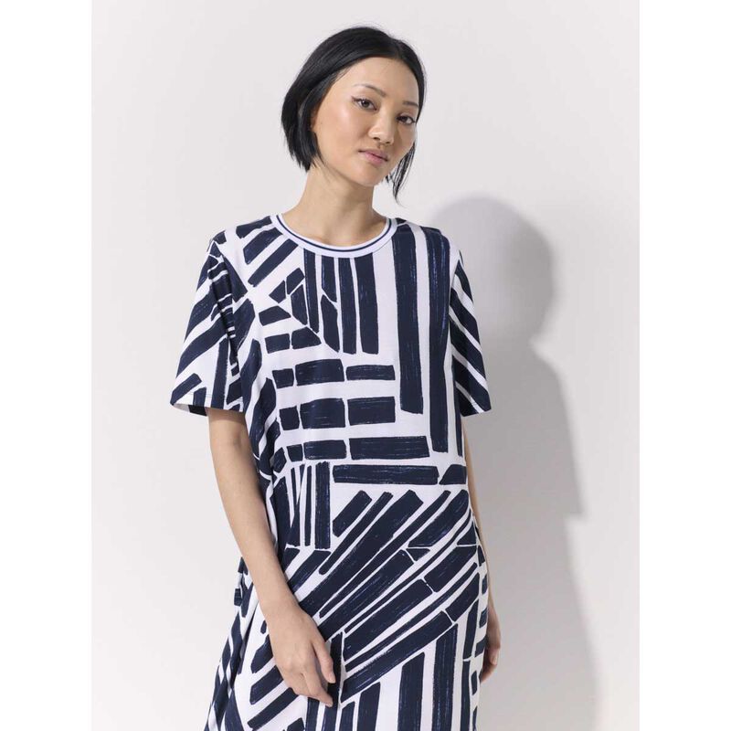 Marco Polo Mixed Medley Stripe Dress image number 1